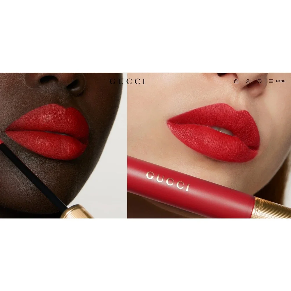 Gucci Rouge A Levres Liquide Mat Liquid Matte Lip Color 25 Goldie Red NWB Luxury